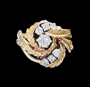 14k Diamond & Gold Estate Ring