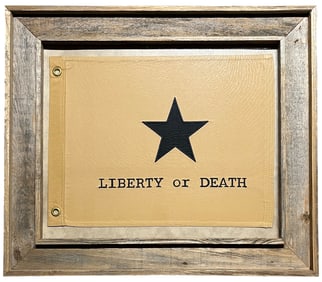Patriotic Liberty or Death Framed Flag Display