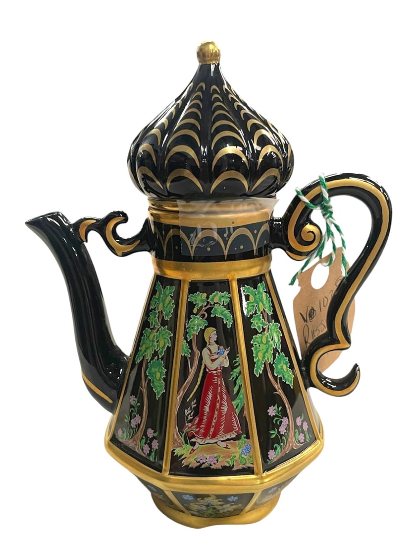 Original Franklin Mint Russian Lacquer Teapot – “The Collector’s Treasury of Fine Porcelain (1 of 5)
