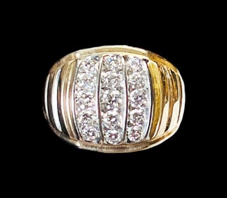 10k Gold Custom Estate Diamond Ring