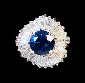 Sapphire & Diamond Cocktail Ring