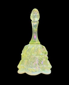 Vintage Fenton Topaz Opalescent Temple Bell