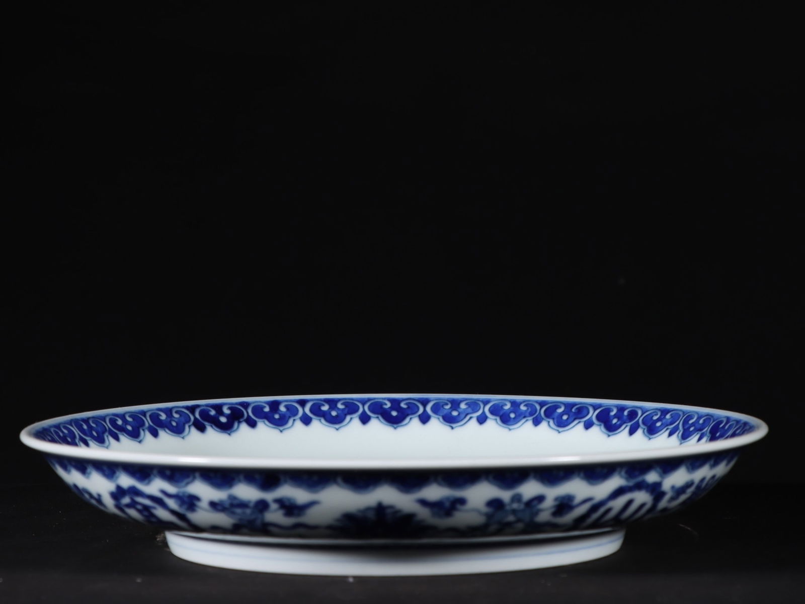 An Exquisite Blue and White Lotus and Shou-Character Pattern Plate (1 of 9)
