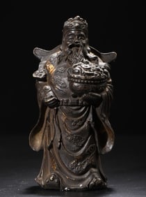 A Solemn Gilt Bronze Statue of Mammon