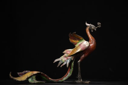 A Huge Cloisonne Phoenix Ornament