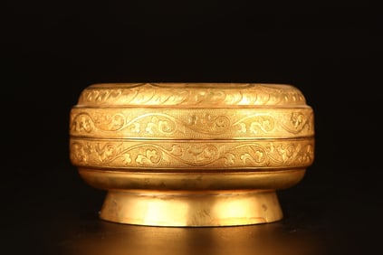 An Exquisite Gilt Bronze Flower and Bird Pattern Box