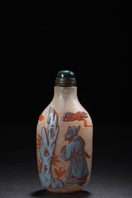An Exquisite Glass Figure Pattern Snuff Bottle
