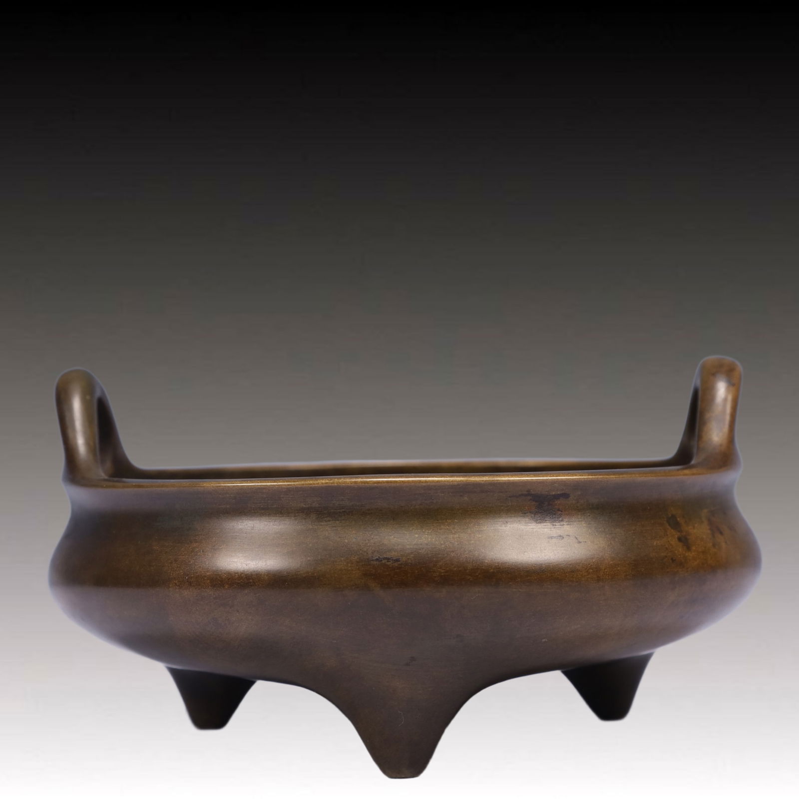 An Exquisite Bronze Double-Ears and Tripod Censer,Qing Dynasty, China,With (1 of 9)