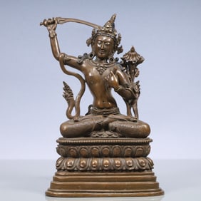 A Exquisite Coppery Statue of Manjusri