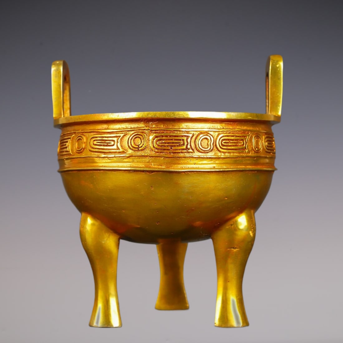 Chinese Han Dynasty Polychrome Tripod Brazier