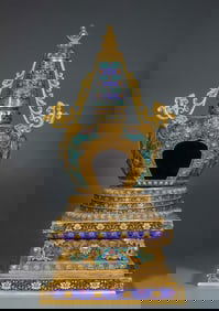 A Exquisite Cloisonne Pagoda