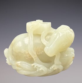 An Exquisite White Jade Horse Ornament