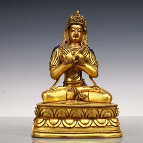 A Exquisite Gilt Bronze Statue of Gautama’s Mother