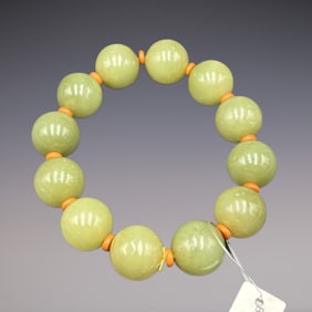 An Exquisite Yellow Jade Bracelets