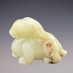 An Exquisite White Jade Rabbit Ornament