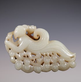 An Exquisite White Jade Figure Pattern Ornament