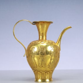 A Exquisite Gilt Bronze Figures Pattern Ewer