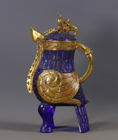 A Exquisite Colored glaze Gold wrapped Bird Pattern Cup