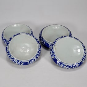 Blue and White Lotus Pattern Tea Cup Mat