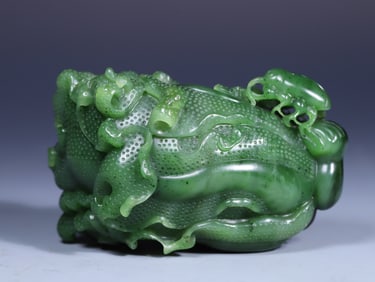 A Exquisite Jadeite Cabbage-Shaped Ornament