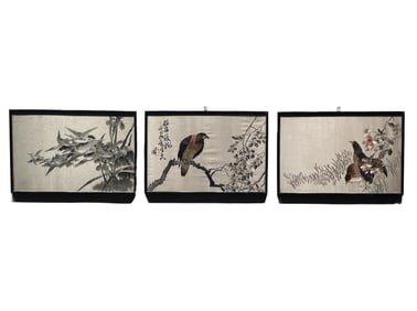 A Exquisite Embroidered flower and bird patterns