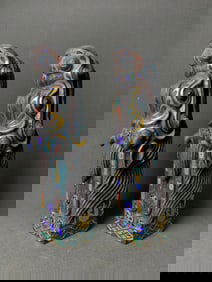 An Archaic Bronze Dragon-Head Fitting with Gold Silver Inlay