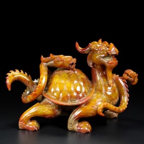 A Rare Ancient jade dragon turtle
