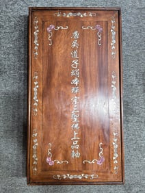 A Chinese Vertical Scroll Ink Painting of Buddha statue on Paper