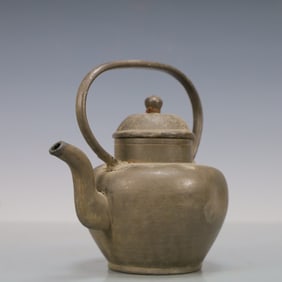 A Rare Tin-handled pot