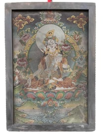 A Rare Thangka Bodhisattva Hanging Painting