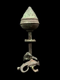 An Archaic Silver Censer Inlaid with Turquoise, Gold Inscription