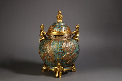 A Rare Cloisonne Enamel Child Jar