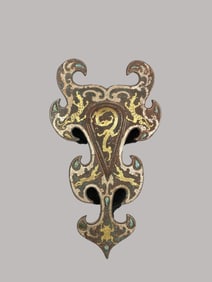 An Archaic Bronze Warhorse with Gold Silver Inlay