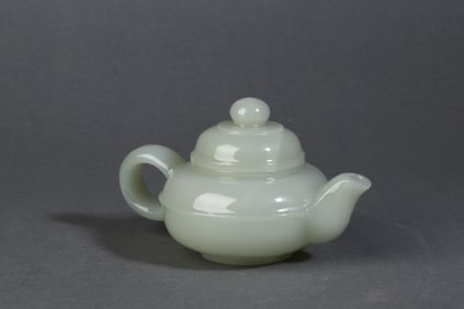 A Rare Hetian Jade Teapot