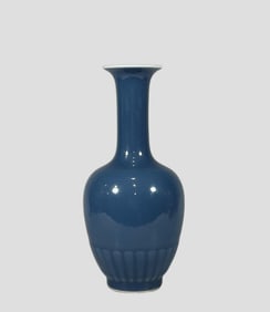 Blue Glazed Chrysanthemum Petal Vase