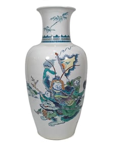 Famille-Rose Character and Story Pattern Vase