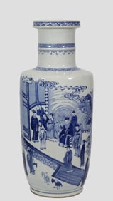 Blue and White Character and Story Pattern Vase