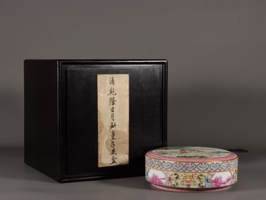 An Exquisite Enamel Character and Story Pattern Box