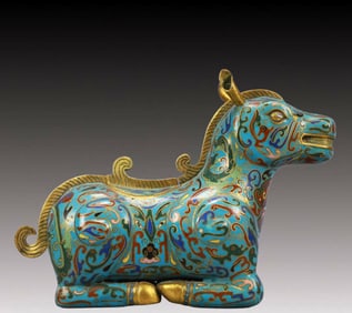 An Exquisite Cloisonne Horse Ornament