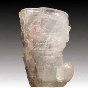 An Exquisite Crystal Auspicious Beast and Bamboo Pattern Goblet