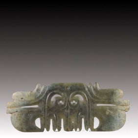 A Hongshan Culture Greenish Jade Pendant
