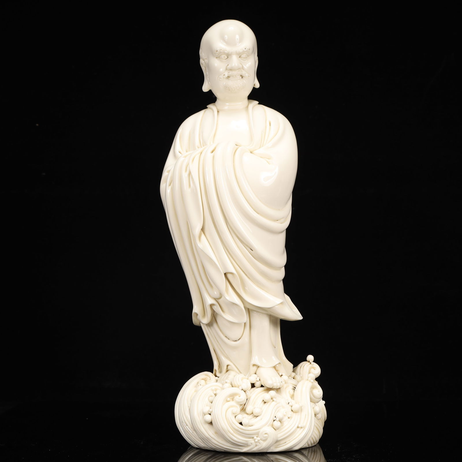 An Exquisite Blance-De-Chine Statue of Bodhidharma (1 of 7)