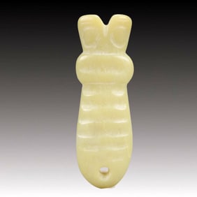 An Archaic Hongshan Culture Yellow Jade Pendant