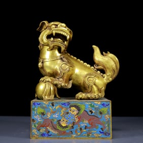 An Exquisite Cloisonne Lion Pattern Seal