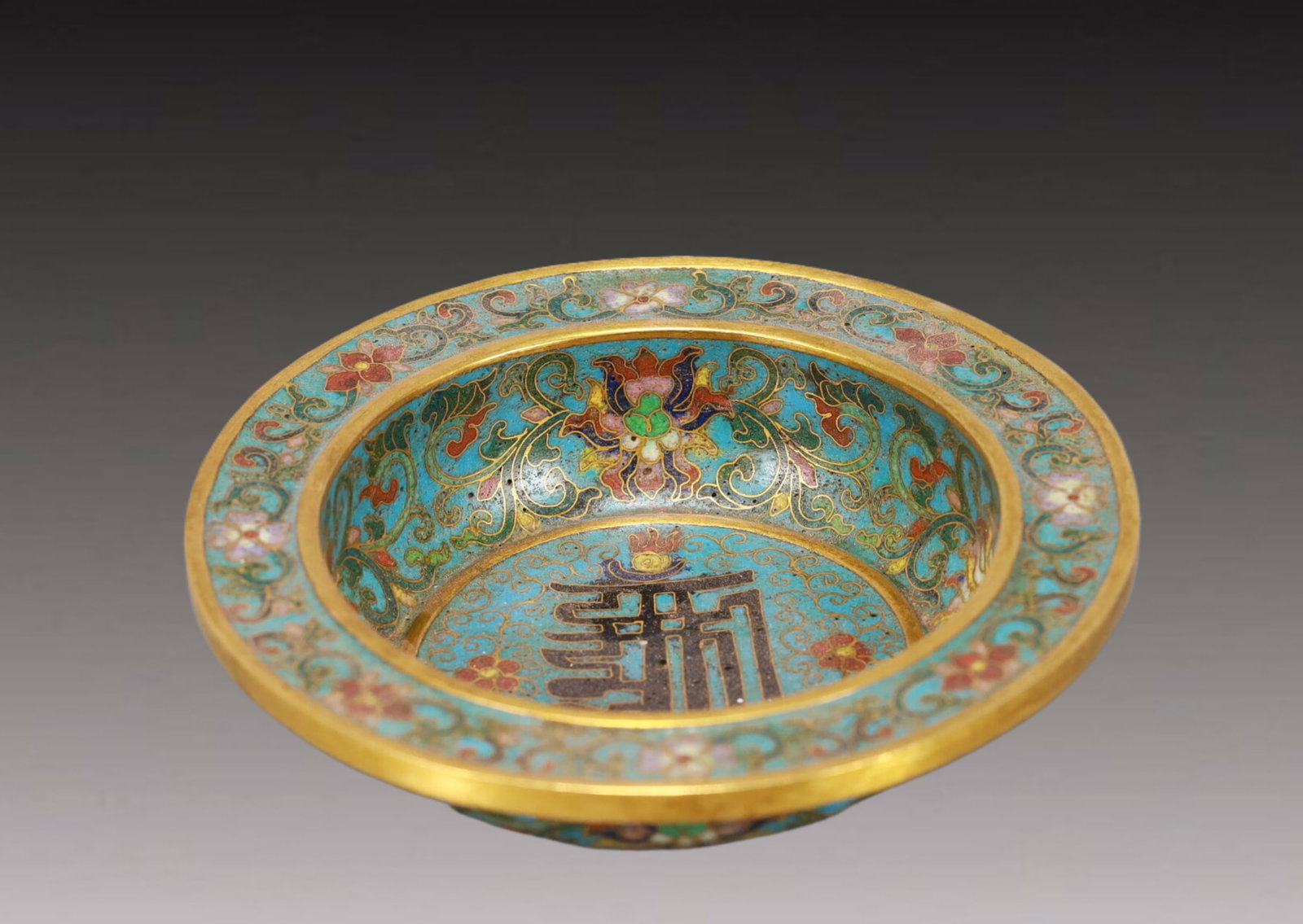 An Exquisite Cloisonne Lotus Pattern Basin (1 of 4)