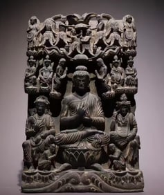 A Monumental Schistose Statue of Gandhara