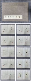 A Chinese Album Ink Painting of Insect on Paper,Qi Baishi