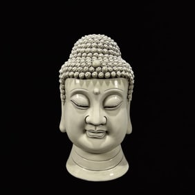 A Solemn Dehua white porcelain Sakyamuni's head