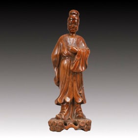 A Rare Boxwood Figure Ornament