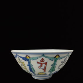 An Exquisite Doucai Sanskrit Bowl